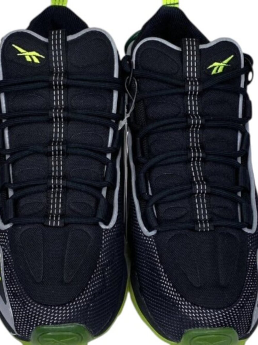 NEW REEBOK Men’s DMX Run 10 Atmos Sneakers – Black/Volt – Size 9